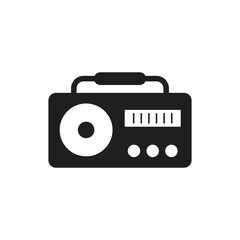 Old radio icon logo design template isolated illustration