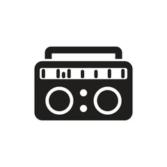 Old radio icon logo design template isolated illustration