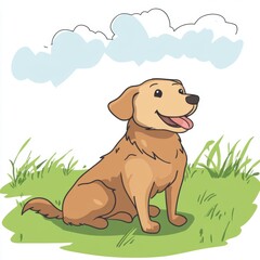 Happy Golden Retriever.