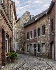 Beautiful city view in the medieval fairy tale of Stolberg, NRW, Germany
