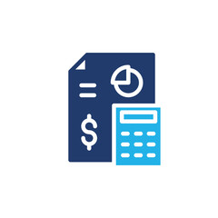 financial record colored icon vector design good for web or mobile app
