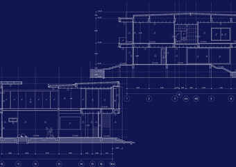 Floor plan designed building on the drawing.