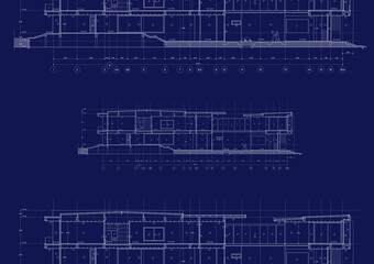 Floor plan designed building on the drawing.