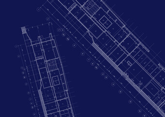 Floor plan designed building on the drawing.