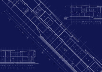 Floor plan designed building on the drawing.