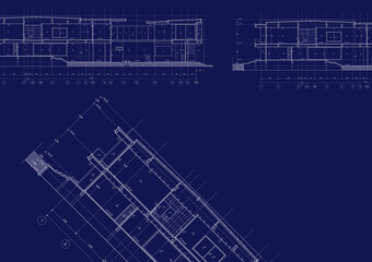 Floor plan designed building on the drawing.