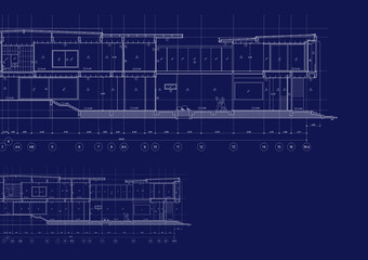 Floor plan designed building on the drawing.