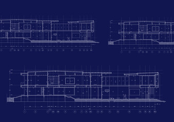 Floor plan designed building on the drawing.