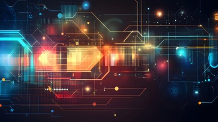 abstract technology communication concept vector background. 