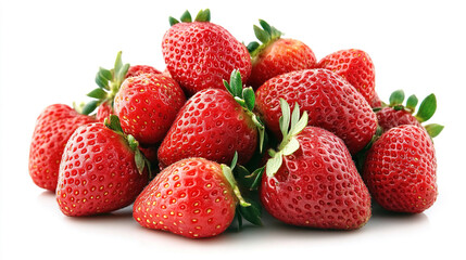 strawberries isolated on white background