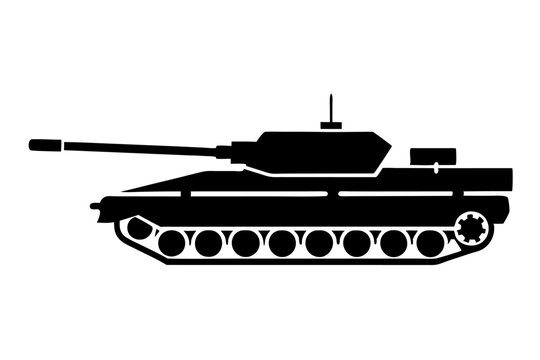 black tank side view, military vehicle clip art preview