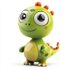 Obraz premium Cute Green Dinosaur.