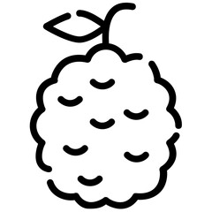berry outline vector icon