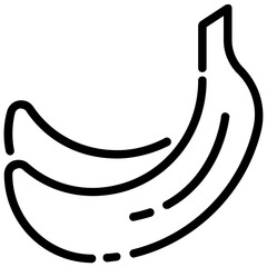 banana outline vector icon