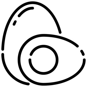 recommend clip art: boiled egg outline vector icon