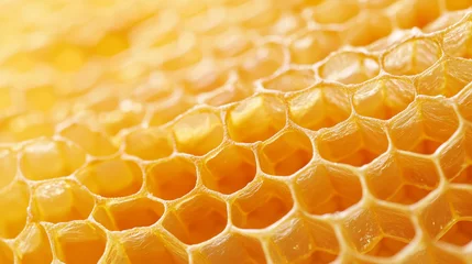 Golden Honeycomb: A Close-Up Look at Nature's Hexagonal Marvel © Nokhoog