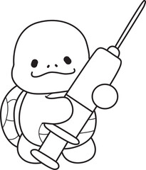 Free printable cute turtle for kindergarten.
Preschool outline printable education turtle animal.