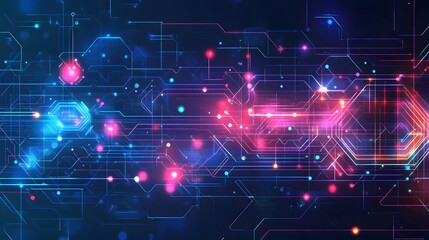 abstract technology communication concept vector background. 