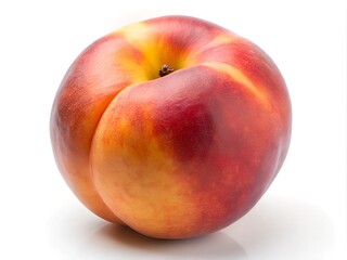 Peach isolated on white background.