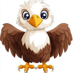 Naklejka premium Cute Cartoon Eagle.