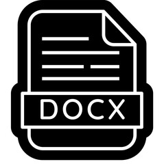 DOCX Icon, Document file Icon