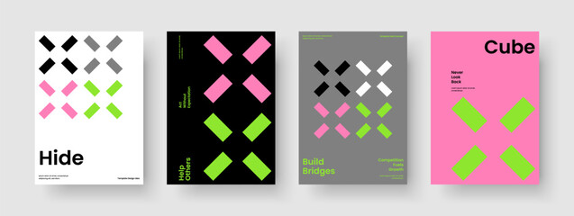 Fototapeta premium Isolated Book Cover Layout. Modern Poster Design. Geometric Brochure Template. Background. Banner. Report. Flyer. Business Presentation. Handbill. Advertising. Brand Identity. Notebook. Newsletter