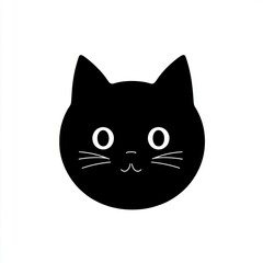 Cute Cat Face Icon.