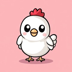 Fototapeta premium Cute Cartoon Chicken.
