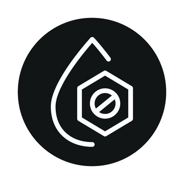 Hypoglycemic line black icon. Vector isolated button.