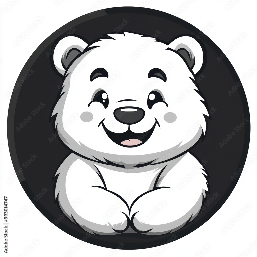 Canvas Prints cute polar bear.