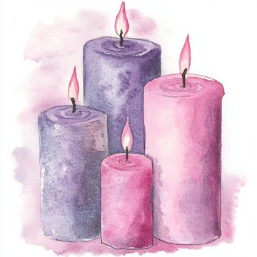 recommend clip art: Burning Candles Watercolor.