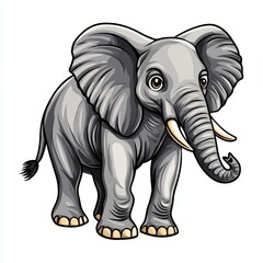 Fototapeta premium Cute Cartoon Elephant.