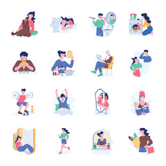 Latest Collection of People Lifestyle Flat Illustrations 

