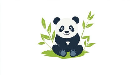 Naklejka premium Cute Panda.