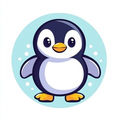 Obraz premium Cute Penguin Cartoon.