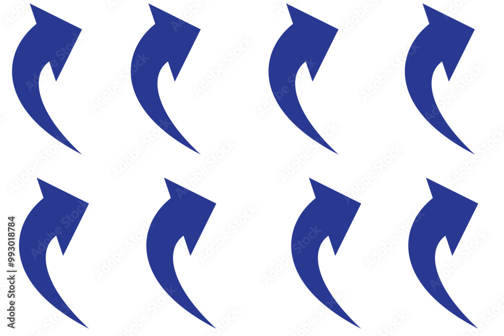 Canvas Prints symbol of curved arrow icon