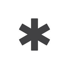 Medical star symbol vector icon