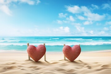 heart on the sand