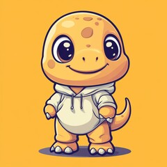 Obraz premium Cute Gecko in Hoodie.