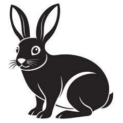 Rabbit silhouette vector illustration