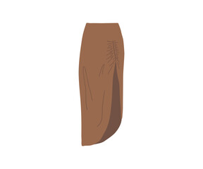 Hand drawn skirt, clothes. Vector illustration in flat style.