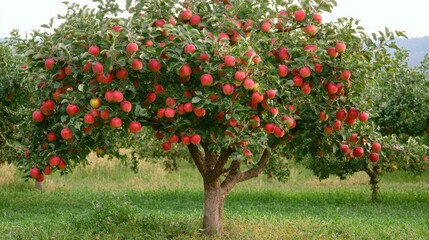 Apple Tree Abundant Fruit Harvest, orchard, apple farm