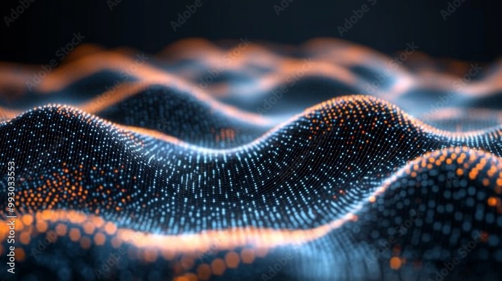 Poster visual representations exploring wave-particle duality in quantum mechanics with dynamic patterns an