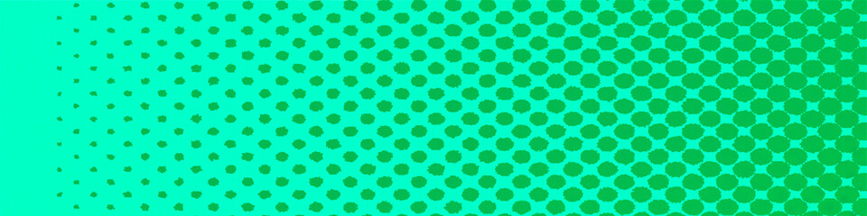 Green dot pattern panorama design background with blank space for Your text or image, usable for social media, story, banner, poster, Ads, events, party, celebration, and various design works