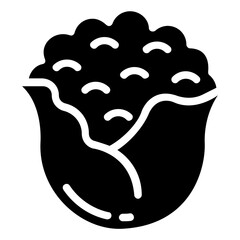 cauliflower glyph vector icon