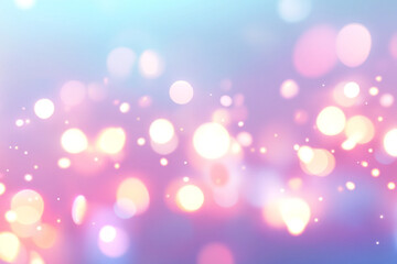 Obraz premium Soft pastel light background with bokeh lights creating dreamy atmosphere. gentle hues blend harmoniously, evoking sense of calm and serenity