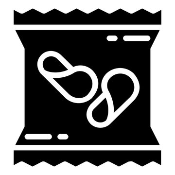 chips glyph vector icon