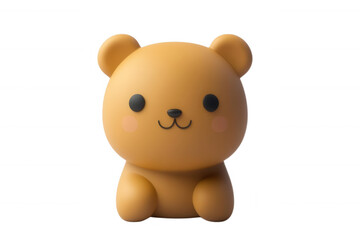 Cute, cartoon-style teddy bear, isolated on transparent or white background