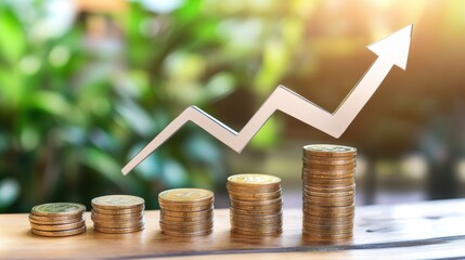 Ecommerce Growth Visualized with Rising Coins