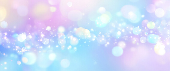 pastel rainbow colors blend seamlessly in this holographic background, creating dreamy and ethereal atmosphere filled with shimmering light and gentle bokeh effects